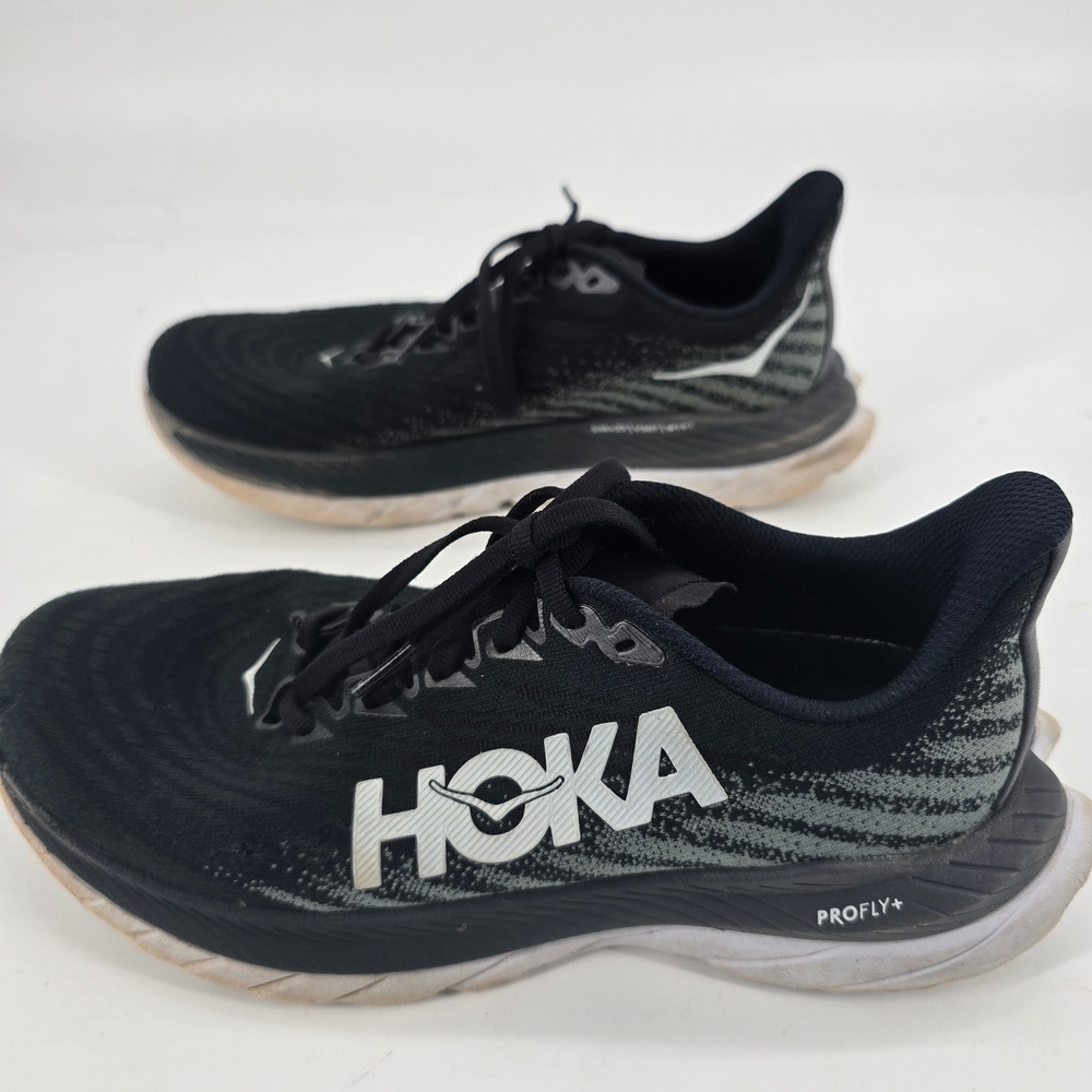Hoka Mach 5 Womens 7.5 Running Shoes Black Castlerock 1127894 BCSTL PROFLY+